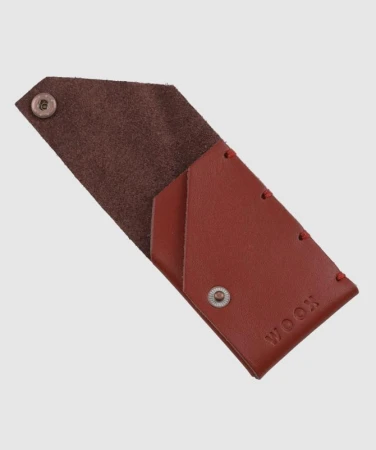 Woox Ayna Red pánská kožená kartová peněženka