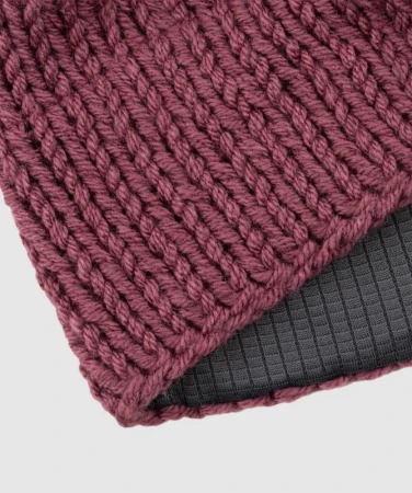 WOOX Berry Button Beanie vínová pánská čepice