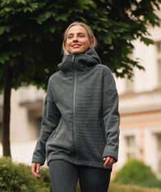 Woox Laval Castor Grey woolshellová bunda