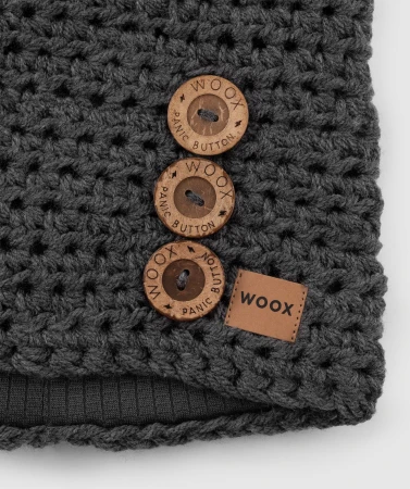 WOOX DG Button Beanie tmavě šedá pánská čepice