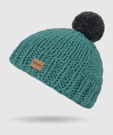 WOOX Ejby Marine Green Merino dětská čepice