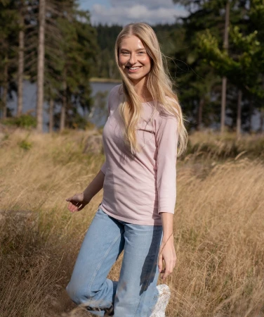 WOOX Ellen Long Burnished Lilac dámské triko