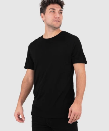 WOOX Fairlie Anthracite pánské merino triko