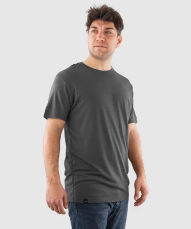 WOOX Fairlie Castor Grey pánské merino triko