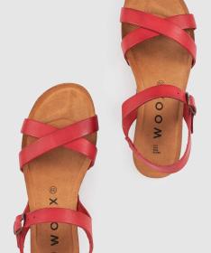 Woox Fidea Red dámské sandály