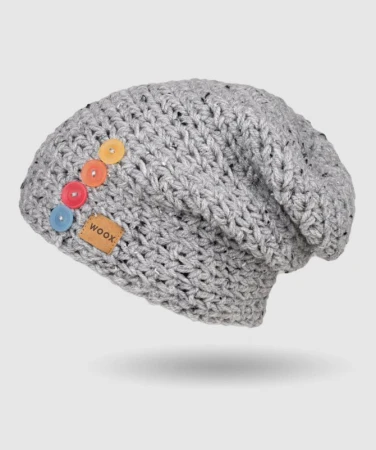 WOOX Grey Button pánská čepice