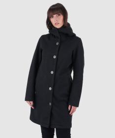 Woox Harlem Black Beauty woolshellový kabát
