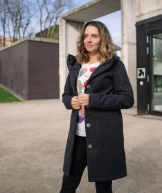 Woox Harlem Black Beauty woolshellový kabát