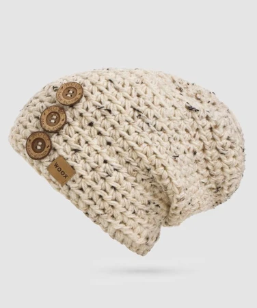 WOOX Kawhe Button Beanie béžová pánská čepice