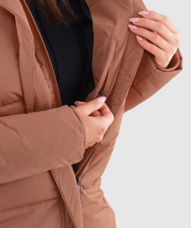 WOOX Keele Mocha Mousse dámský kabát