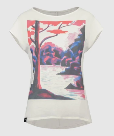 WOOX Labyrint Off White dámské triko