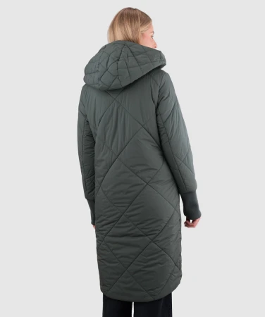 WOOX Lomes Urban Chic tmavě zelený dámský kabát