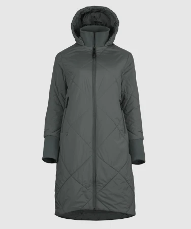 WOOX Lomes Urban Chic tmavě zelený dámský kabát