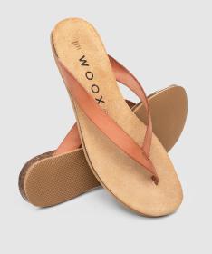 Woox Lora Natura Brown dámské žabky