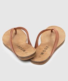 Woox Lora Natura Brown dámske žabky