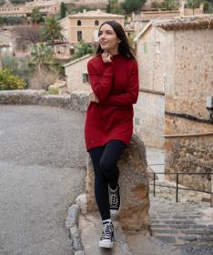 Woox Lyckan Red Dahlia svetr