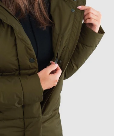 WOOX Monashee Dark Olive dámský kabát