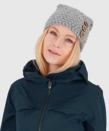 WOOX Mus Button Beanie šedá pánská čepice