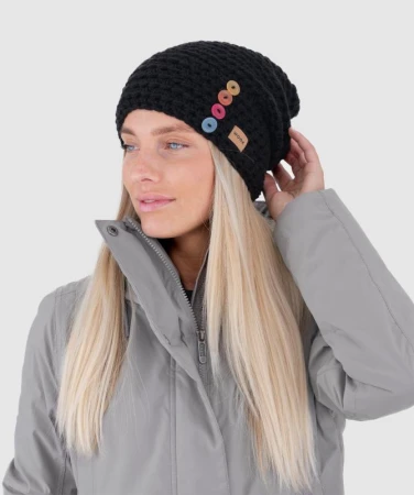 WOOX Night Button Beanie černá pánská čepice
