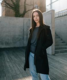 Woox Nimbus Urban Black Onyx Chica dámska vetrovka