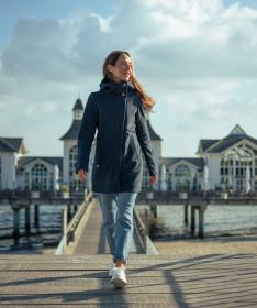 Woox Warley Midnight Navy woolshellová parka