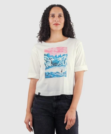 WOOX Rudé Nebe Off White dámské triko