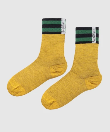 WOOX Sarek Yellow pánské merino ponožky