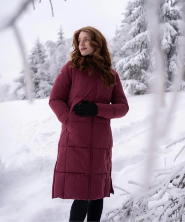 WOOX Ticinese Oxblood Red dámský kabát