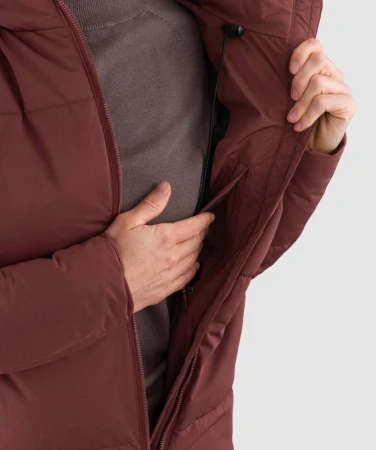 WOOX Ticinese Oxblood Red dámský kabát