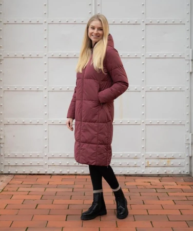WOOX Ticinese Oxblood Red dámský kabát