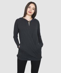 Woox Twister Ladies Hoodie Black kardigan Woox Twister Ladies Hoodie Black kardigan