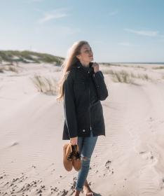 Woox Ventus Urban Blueberry Long Chica dámska vetrovka