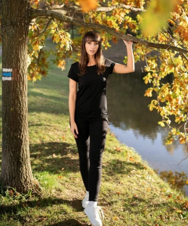 WOOX Wanaka Anthracite dámské merino triko