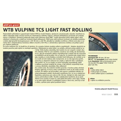 Wtb Plášť Vulpine 700x40 Tcs Light Fast Rolling Sg2 Černá