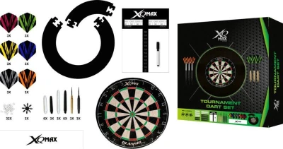 Xq Max Kompletní turnajová sada - šipky + terč + příslušenství Xq Max Kompletní turnajová sada - šipky + terč + příslušenství