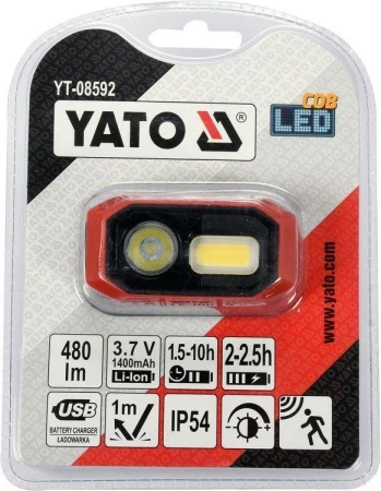 Yato Svítilna čelovka COB/OSRAM LED 480lm