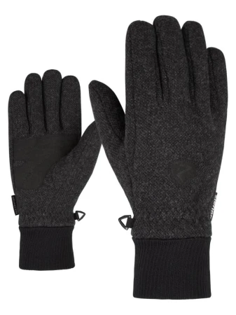 Ziener ILDO-802045-822-dark melange unisex zimní rukavice