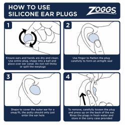 ZOGGS Zátky do uší EAR PLUGS, 4 ks