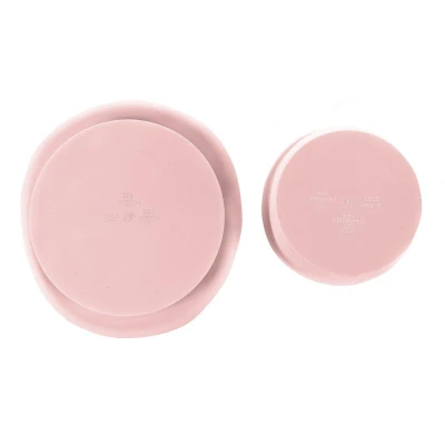Zopa Silikonová dětská jídelní sada Old Pink