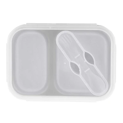 Zopa Silikonový svačinový box s příborem velký Dove Grey