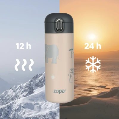 Zopa Termoska na tekutiny s brčkem 400 ml Dino