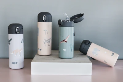 Zopa Termoska na tekutiny s brčkem 400 ml Dino