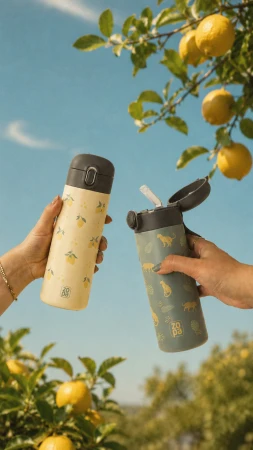 Zopa Termoska na tekutiny s brčkem 400 ml Wild Gepard