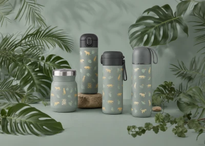 Zopa Termoska na tekutiny s brčkem 400 ml Wild Gepard