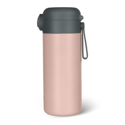 Zopa Termoska na tekutiny s brčkem a silikonovým držákem 350 ml Candy pink