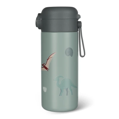 Zopa Termoska na tekutiny s brčkem a silikonovým držákem 350 ml Dino