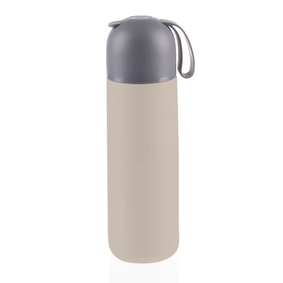 Zopa Termoska na tekutiny se silikonovým držákem 400 ml Cookie beige