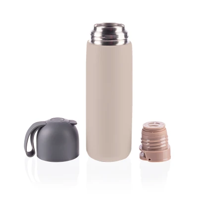 Zopa Termoska na tekutiny se silikonovým držákem 400 ml Cookie beige
