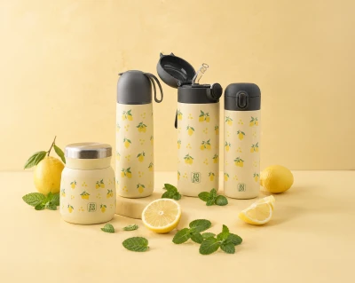 Zopa Termoska na tekutiny se silikonovým držákem 400 ml Limoncello