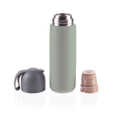 Zopa Termoska na tekutiny se silikonovým držákem 400 ml Pistacio green